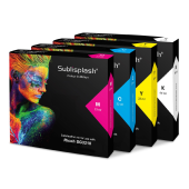 Cartuse CMYK Sublisplash cu cerneala de sublimare pe baza de gel pentru Ricoh SG3210DN Cartuse CMYK Sublisplash cu cerneala de sublimare pe baza de gel pentru Ricoh SG3210DN