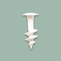 Surub plastic 30mm alb