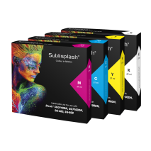 Cartuse CMYK Sublisplash cu cerneala de sublimare pe baza de gel pentru Ricoh SG3110DN