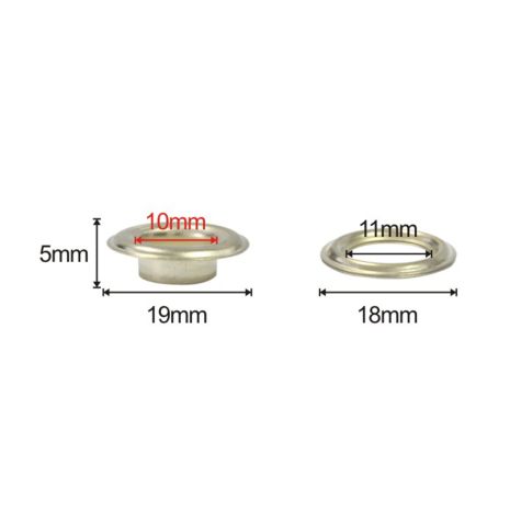 Capse metalice din nichel, pentru capsatorul de bannere HP3, diametru 10mm