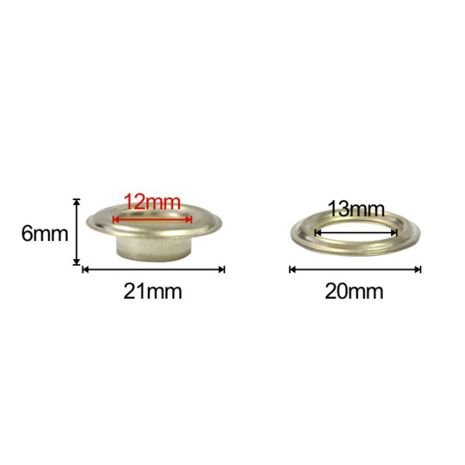 Capse metalice din nichel, pentru capsatorul de bannere HP3, diametru 12mm