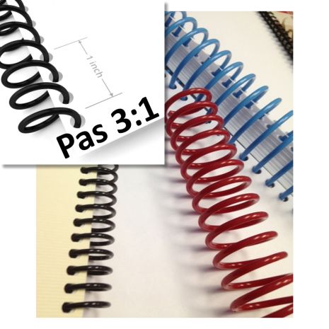 Spirala continua din plastic, A4, pas 3:1 - 51 mmSpirala continua din plastic, A4, pas 3:1 - 51 mm