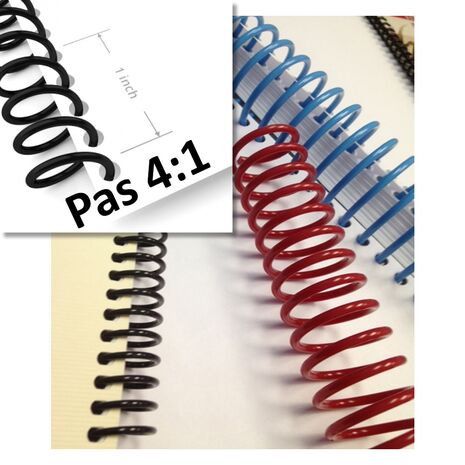 Spirala continua din plastic, A4, pas 4:1 - 12 mm